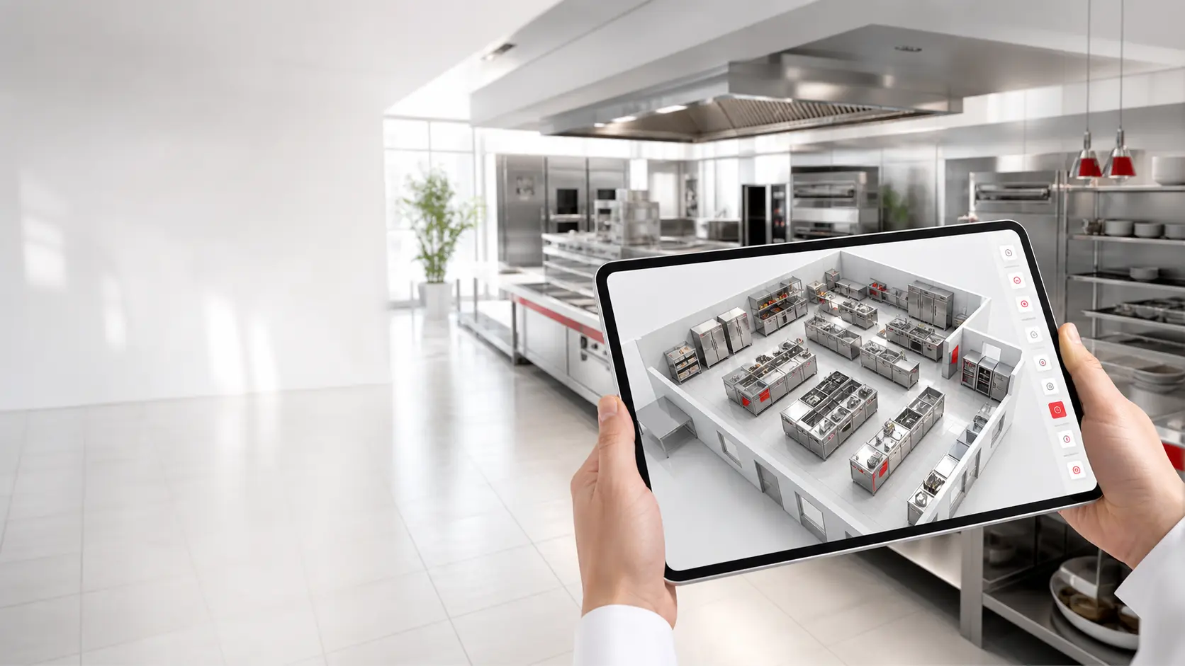 Digitale Planung einer professionellen Gastronomieküche